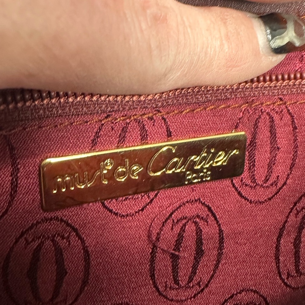 Cartier Vintage Must Line Clutch Bag Red w COA and Dust Cover EUC - Picture 8 of 9